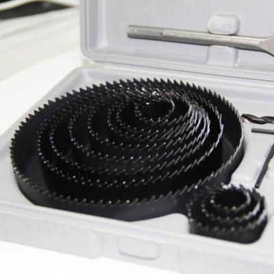 19PCS Carbon Steel Hole Saw Kit for Wood, Plywood, Drywall, PVC etc