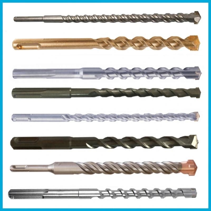 Carbide Cross Centric Tip 4 Cutters 4 Flutes SDS Plus Hammer Drill Bit for Concrete Block Brick Wall Drilling