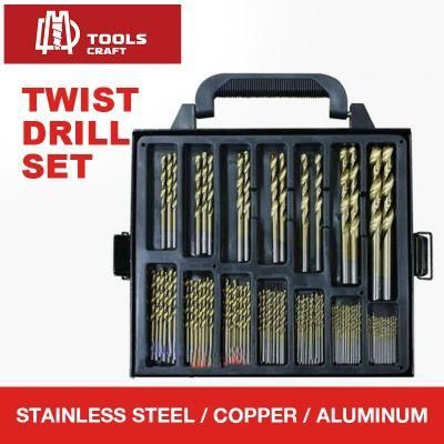 High Quality DIN340 Bright Finishing 170PCS HSS Twist Drill Bit Set