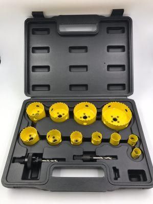 Power Tool Set 14PC Drill Bits Bi-Metal Industry Hole Saw Kit with Blow Box Tool Core Drill