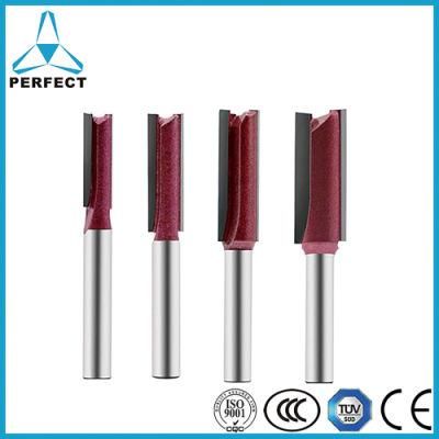 Tungsten Carbide 4PCS Double Flute Straight Wood Router Bit Set