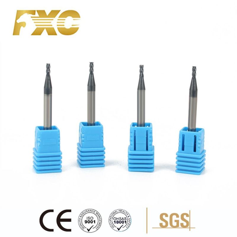 Solid Carbide Small Size 4 Flutes End Mill with Coating