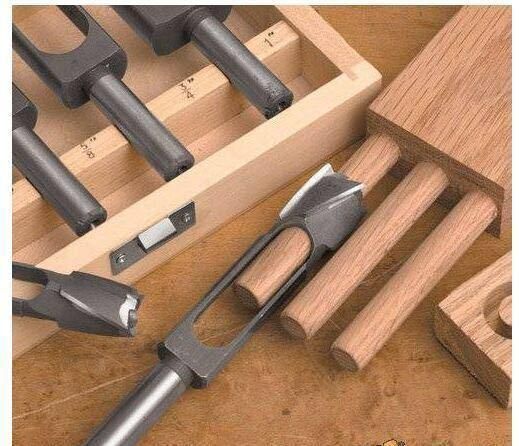 High Carbon Steel 13mm Shank Tenon Dowel Plug Cutter Set for Making Wood Plug