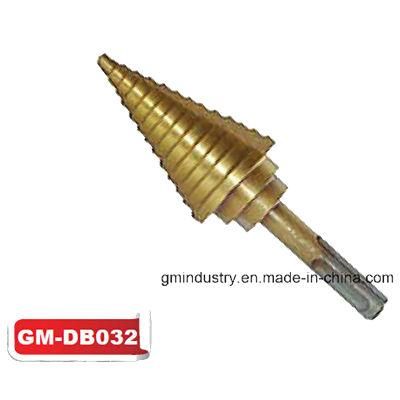 HSS Tin-Coated Straight Flute SDS Shank Step Drill (GM-dB032)