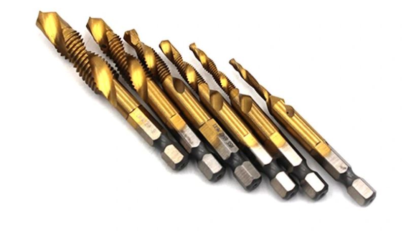 Z-Lion 6PCS High Speed Steel Quick Metric Combination Woodworking Tool HSS Twist Drill Bit Set for Wood/Iron/Aluminum
