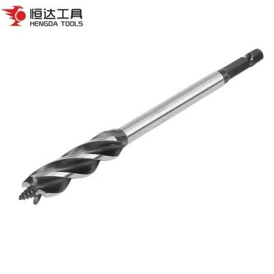 Fast 1/4 Quick Change Shank Four Flute Wood Auger Drill Bits