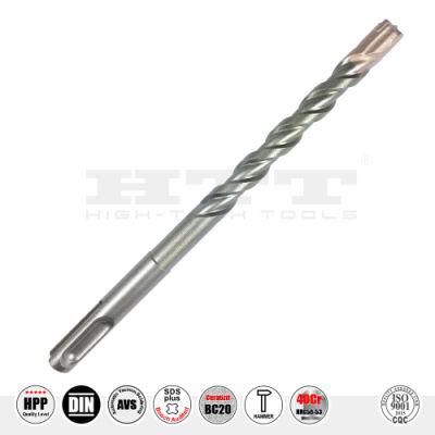 German Quality Splus Cross Cutter Hammer Drill SDS Plus 2 Flutes for Fast Drilling Concrete Brick Stone Granite Marble Cement