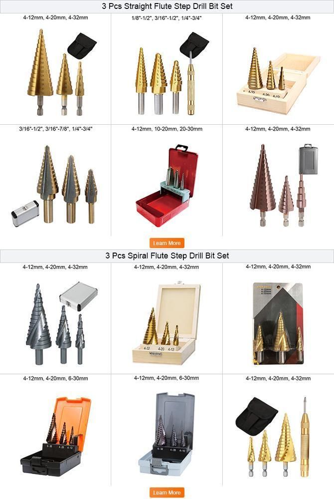 Tin-Coated HSS Step Drill Bits with Flat Surface (SED-SDFT)