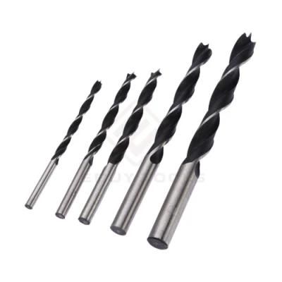 High Carbon Steel Wood Drill Bits, Hex Shank Brad Point Drill Bits