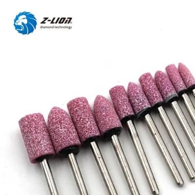 Z-Lion 100PC Mini Flint Ceramic Stone Corundum Polishing Rotary Tool Abrasive Grinding Head