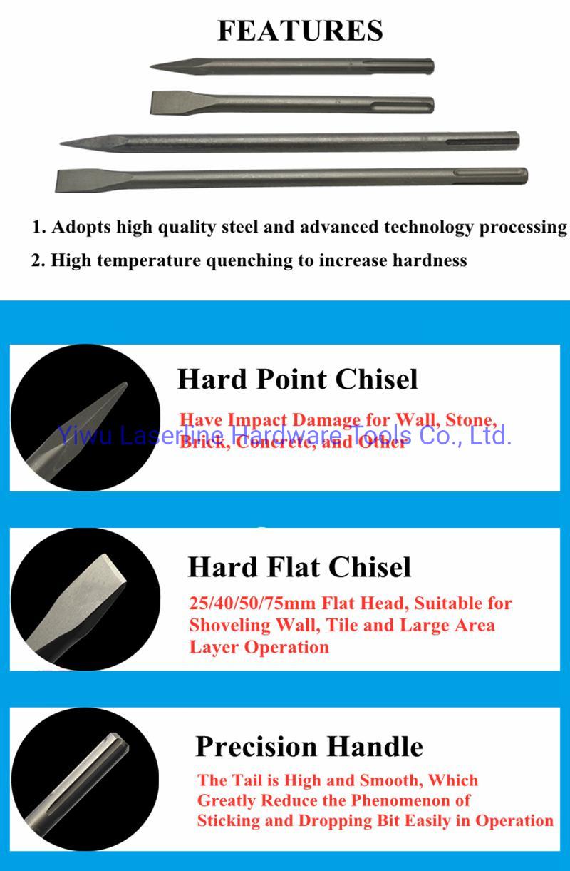 SDS Max Chisel for Concrete Stone Masonry Wall Stone Tile