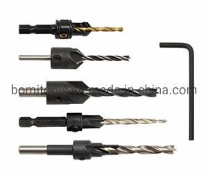 Power Tools HSS Drills Bits Factory 1/4 Hex Shank Countersink Tapered Twist Drill Bit