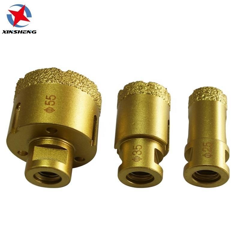 M14 Hole Saw Vacuum Brazed Diamond Tipped Core Drill Bit for Stone