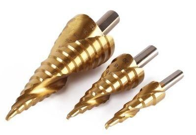Titanium Step Drill with Spiral Flute for Cutting Wood