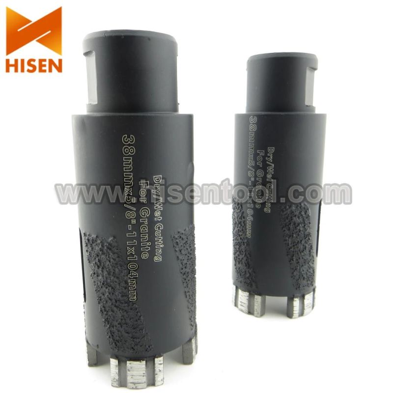 Vacuum Brazed Core Drill Bits for Dry Use on Various Stones