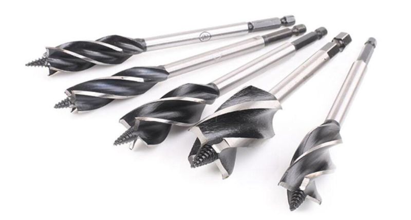 Hex Shank 4 Flutes Auger Wood Drill Bit