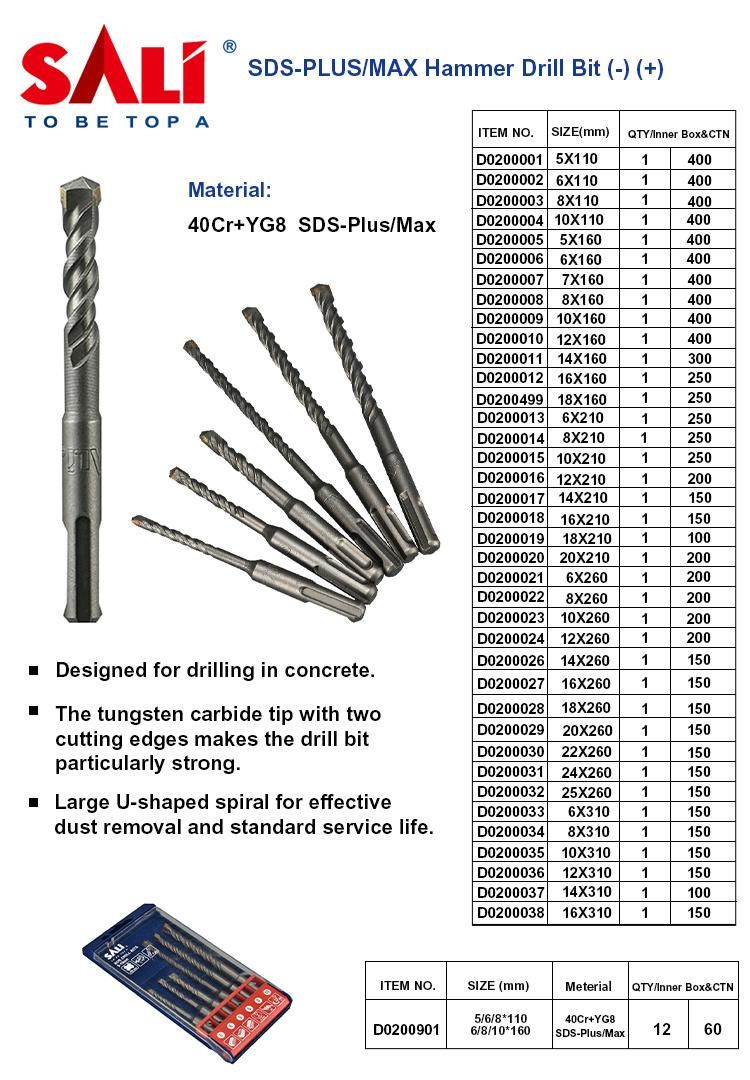 SDS Plus Hammer Drill Bit for Concrete Brick Marble Drill