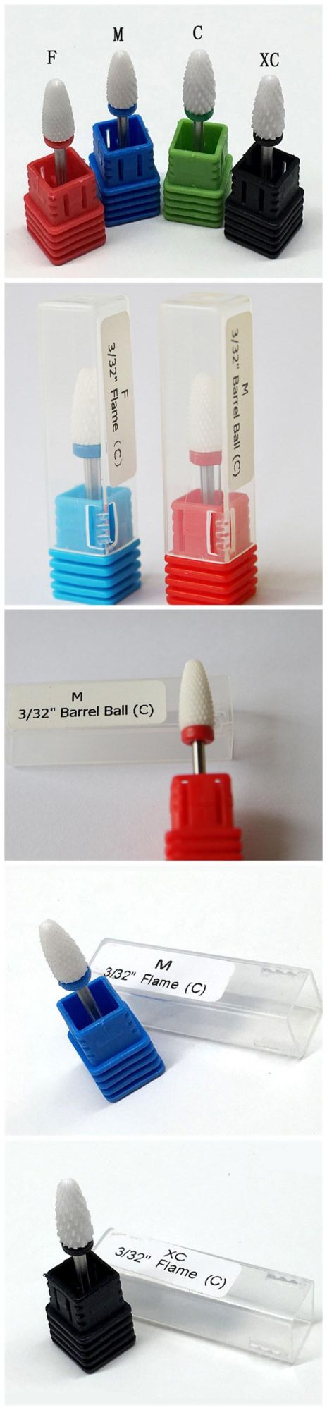 Different Color Carbide Ceramic Metal Grinding Nail Drill Bits