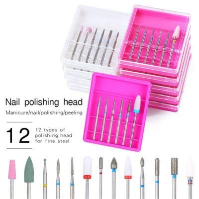 Professional Nail Equipment Ceramic Carbide Nail Polishing Drill Bit Set for Manicure