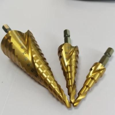 Titanium Metal Hex Step Drill Bits 3-12mm 4-12mm 4-20mm HSS Power Tools HSS Wood Metal Drilling