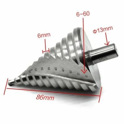 HSS 4241 Spiral Flute Step Drill Bit Cutter 13mm Shank
