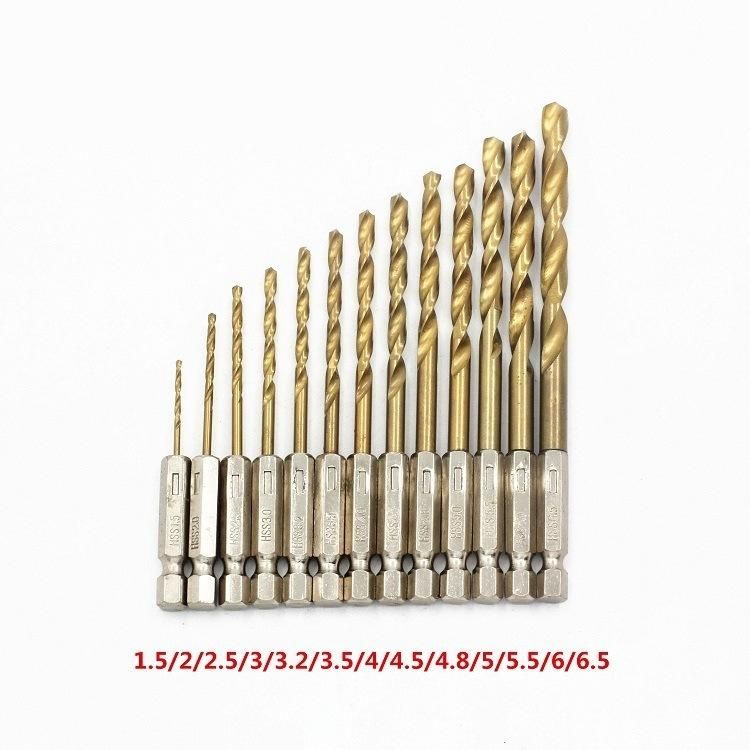 HSS Jobber Length Drill HSS Drills Hex Shank Bright White HSS Twist Drill Bit (SED-HTHW)