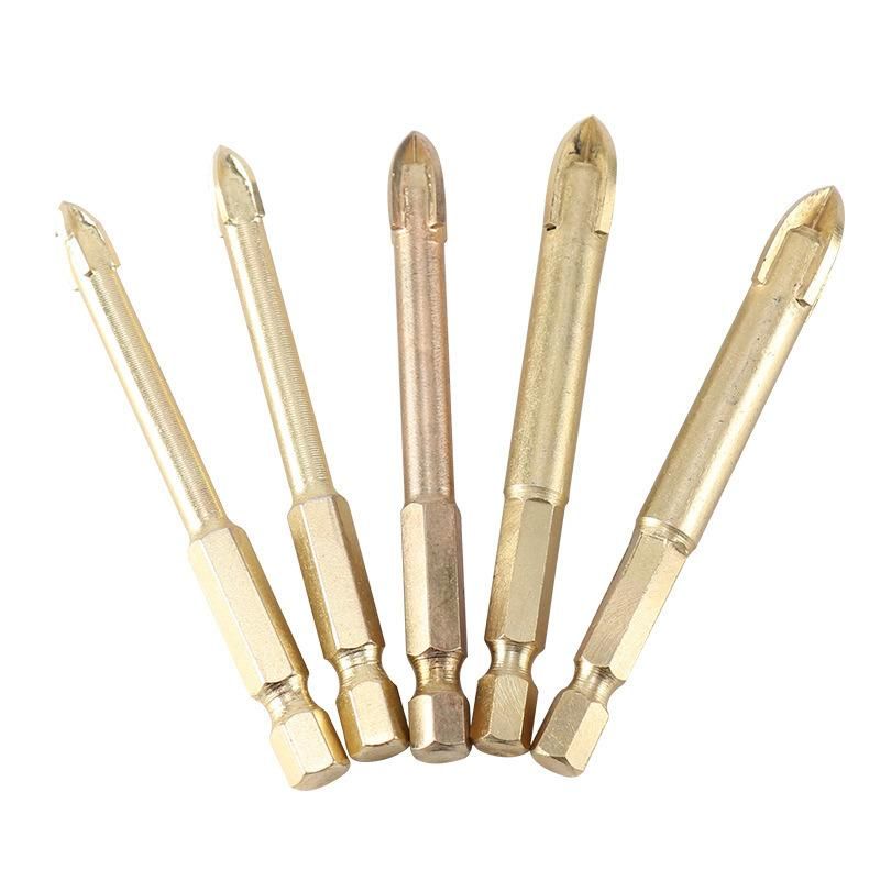 Hex Shank Alloy Tip Glass Drill Bits with Chrome Coated (SED-GDCH)