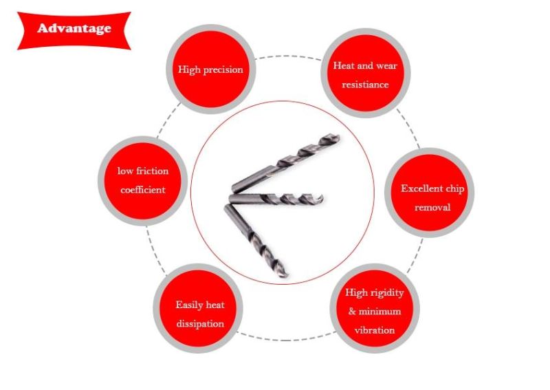 Regular Grain Carbide HRC 50 Twist Drill for Hardened Steel