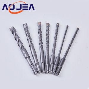 Carbide Tipped Cross Head 4 Flute SDS Plus Hammer Drill Bit for Concrete Masonry Brick Wall Drilling Stone Tools