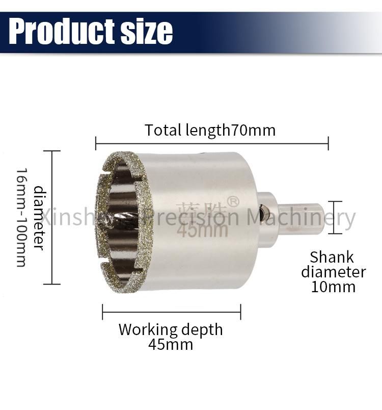 Pilihu 100mm-200mm Drilling Core Bits Diamond Drill Bit Hole Saw for Ceramic Tile Marble Granite