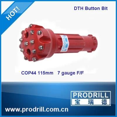 Cop44-115mm Carbide Button Shape DTH Bit DTH Bits for Drilling