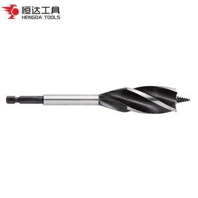 Hex Shank 4 Flutes Auger Wood Drill Bit