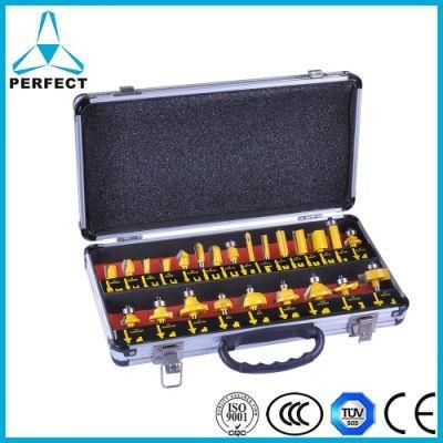 24PCS Set 1/4 Inch Shank Tungsten Carbide Tct Router Bit Woodworking for Wood