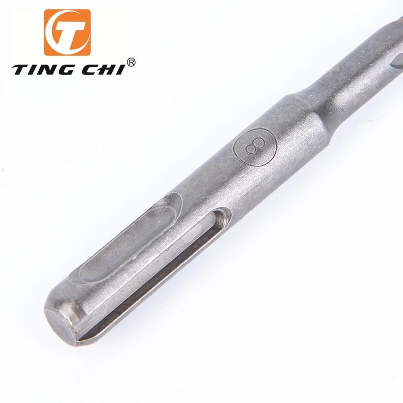 High Quality SDS-Plus Hammer Drill Bit with Solid Carbide Tip Double Flute for Drilling Concrete, Granite, Brick, Block, Tile, Marble