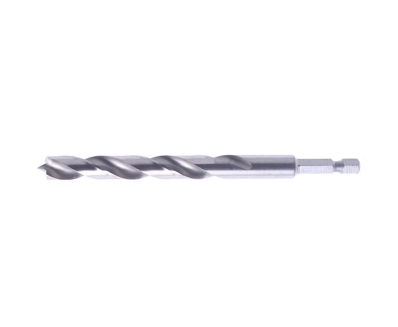 HSS Hex Shank Edge Ground Wood Brad Point Drill Bit