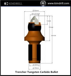 Trencher Tungsten Carbide Bullet Teeth Betek Bc06 Trencher Cutting Bits