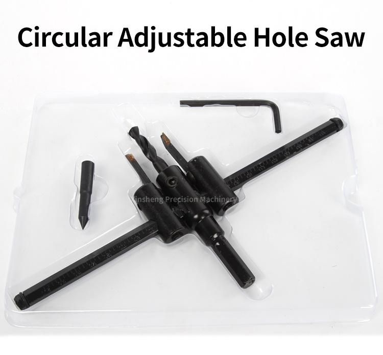 Pilihu Adjustable Circle Hole Cutter Wood Drywall Drill Bit Saw Round Cutting 30mm - 120mm
