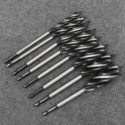 HSS Step Drill Straight Flute High Quality Four Flute Auger Bit Woodworking Drill