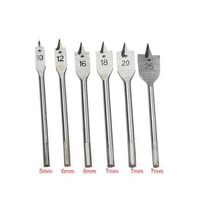 Hex Shank Paddle Flat Spade Wood Drill Bits DIN 3126 Flat Drill for Wood Drilling