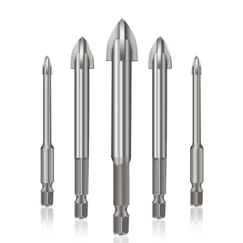 Hex Shank Alloy Tip Glass Drill Bits with Chrome Coated (SED-GDCH)