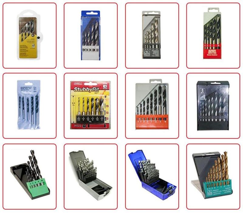 Fully Ground 8PCS HSS Tin-Coated Straight Shank Twist Drill Set From 4mm to 10mm