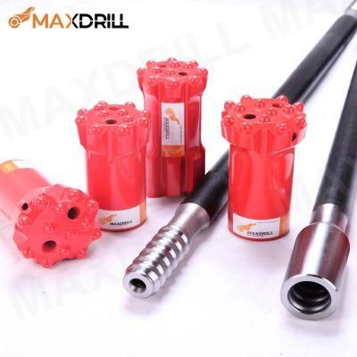 Maxdrill T45 3660mm 12FT Extension Drill Rod for Mining Quarry