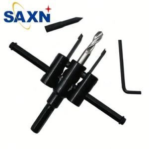 Adjustable Metal Wood Cutter Kit Black Alloy Circle