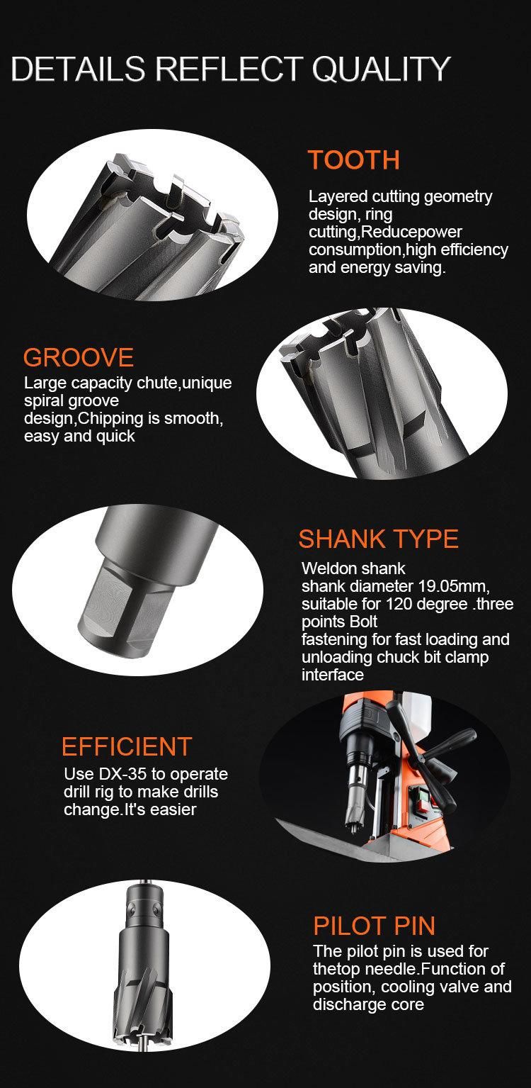 Tct Hole Cutter with Weldon Shank