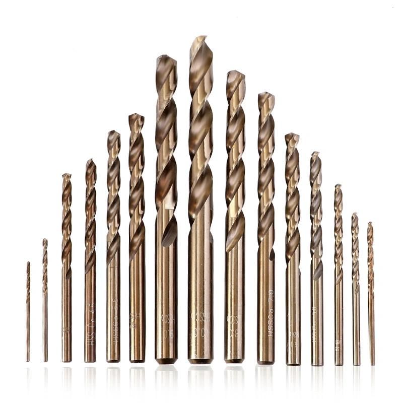 Straight Shank Cobalt Twist Drill Bit 1-13mm Stainless Steel Open Hole High Speed Steel M35 Twist Drill Set