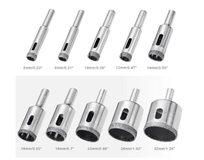 Goldmoon 10%off 10PS 6-32mm High Performance Diamond Hole Saw Set for Diamond Coating, Carbon Steel