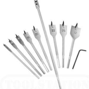 Power Tools Drill HSS Drills Bits Hex Shank Tri-Point Flat Tapered Wood Spade Twist Drill Bit