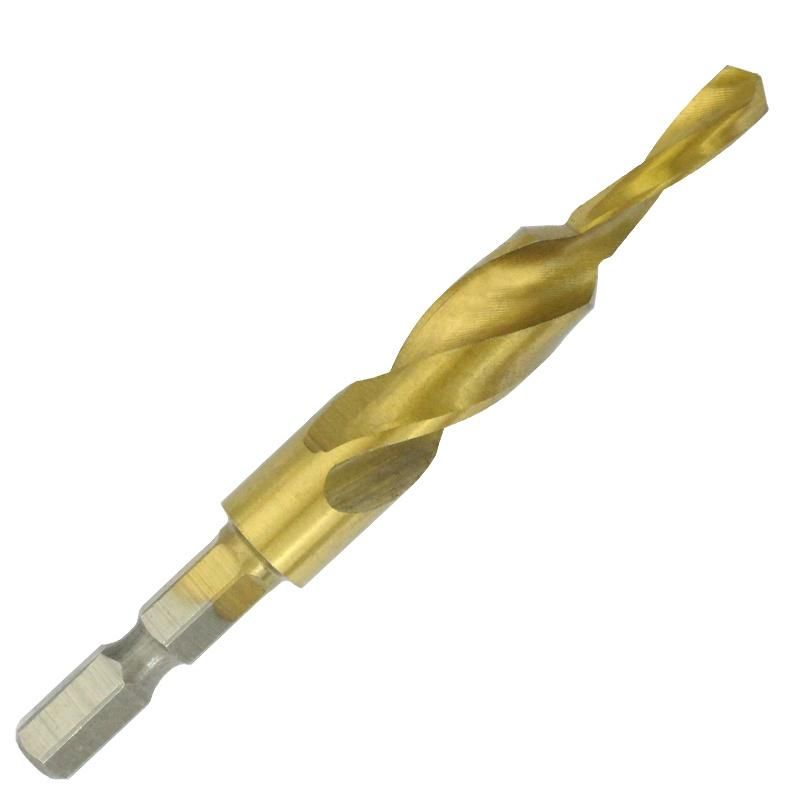 Hex Shank 90 Degree HSS Subland Two Step Twist Drill Bit for Metal Drilling