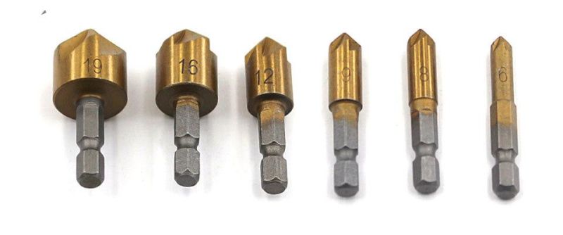 Z-Lion HSS Countersink Deburring Stainless Steel Drill Bit for Wood/Plastic Hole Saw Drilling