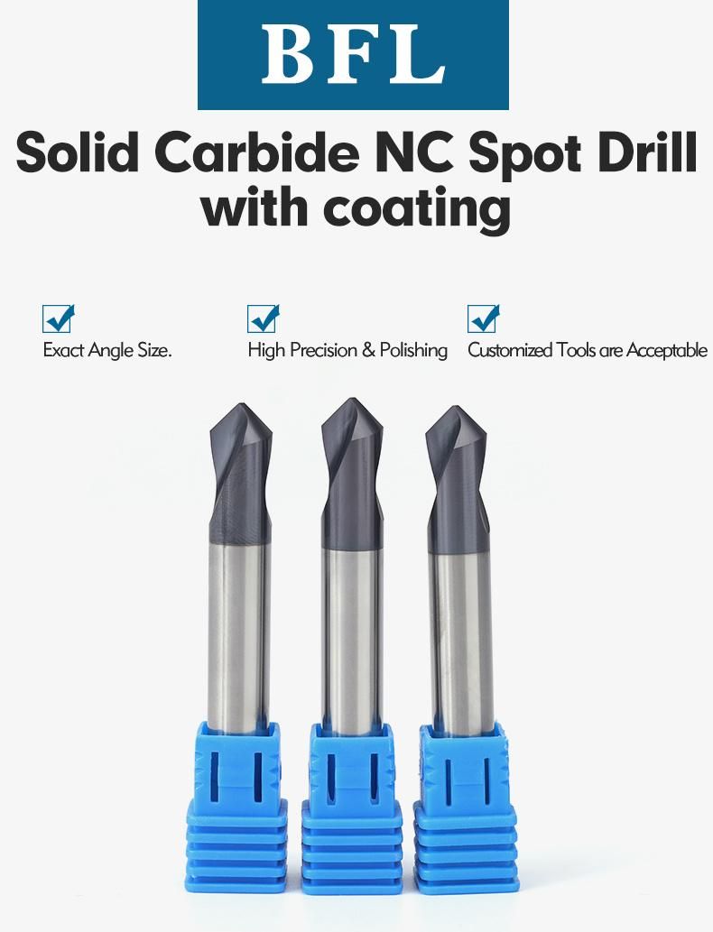 Bfl CNC Carbide 120 Degree Nc Spot Drills CNC Fixed Point Drill Bits